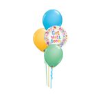 Ballonboeket 3 latex ballonnen en 1 folie ballon van 45 cm